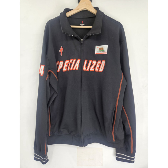 Specialized Mens Black Zip Down Sweater Jacket California Republic Size XXL - Picture 1 of 5